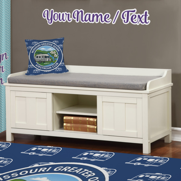 Custom Design - Wall Name Decal Above Storage bench