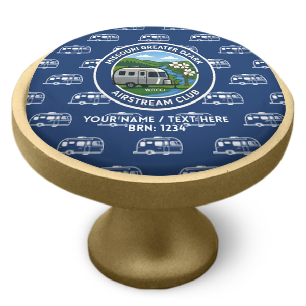 Custom Design - Cabinet Knob - Gold - Side