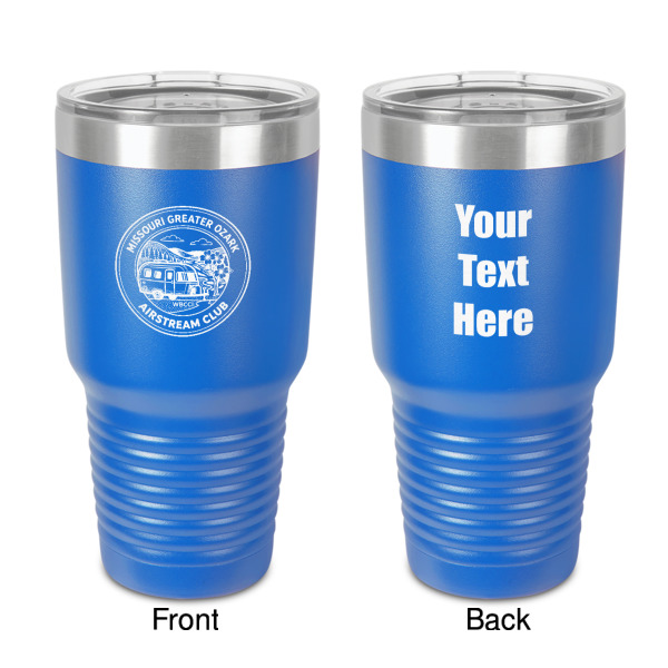 Custom Design Your Own 30 oz Stainless Steel Tumbler - Royal Blue - Double-Sided