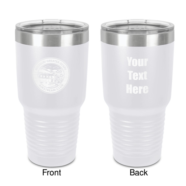 Custom Design Your Own 30 oz Stainless Steel Tumbler - White - Double-Sided
