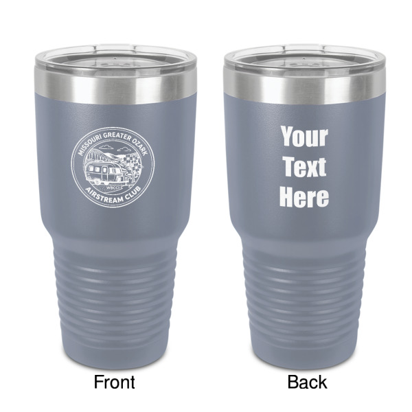 Custom Design Your Own 30 oz Stainless Steel Tumbler - Grey - Double-Sided