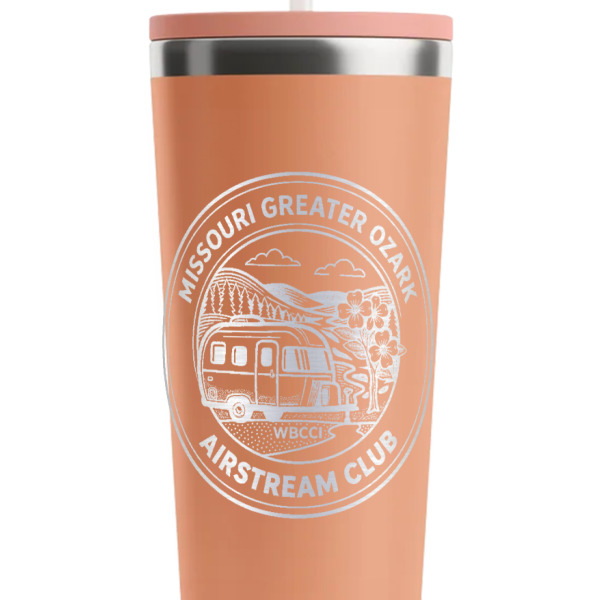Custom Design - Peach RTIC Everyday Tumbler - 28 oz. - Close Up