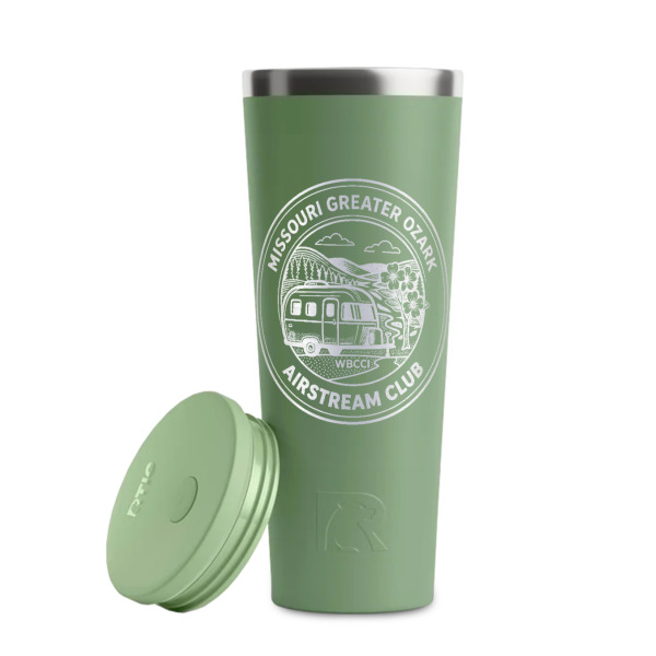 Custom Design - Light Green RTIC Everyday Tumbler - 28 oz. - Lid Off
