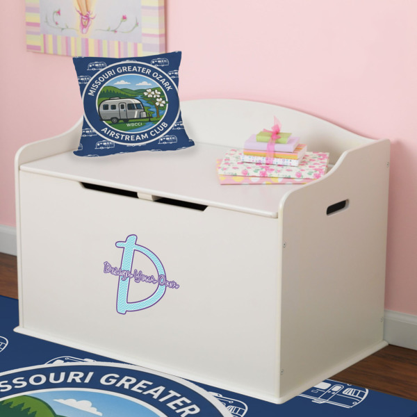 Custom Design - Wall Name & Initial Small on Toy Chest