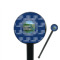 Design Your Own 7" Round Plastic Stir Sticks - Black - Single-Sided