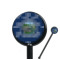 Design Your Own 5.5" Round Plastic Stir Sticks - Black - Single-Sided