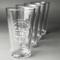 Design Your Own Pint Glasses - Laser Engraved - Set of 4