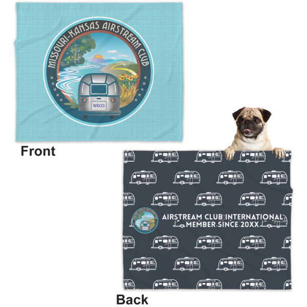 Custom Design - Microfleece Dog Blanket - Large- Front & Back