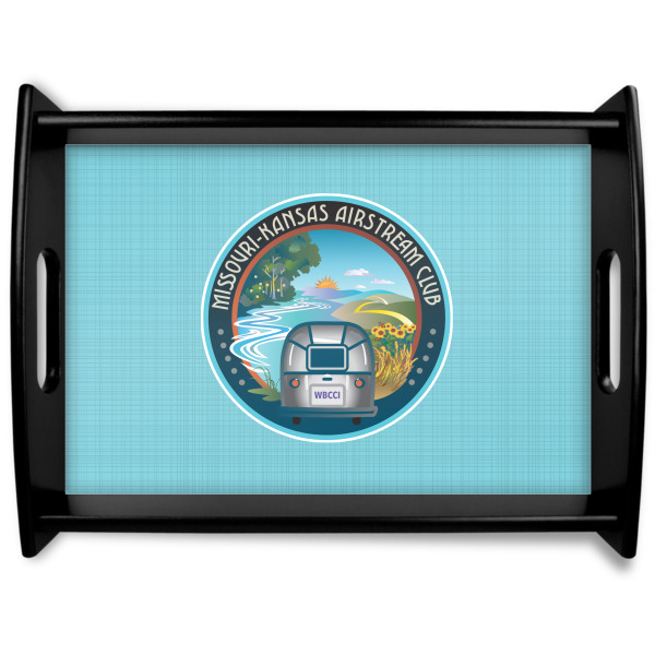 Custom Design Your Own Black Wooden Tray - Large