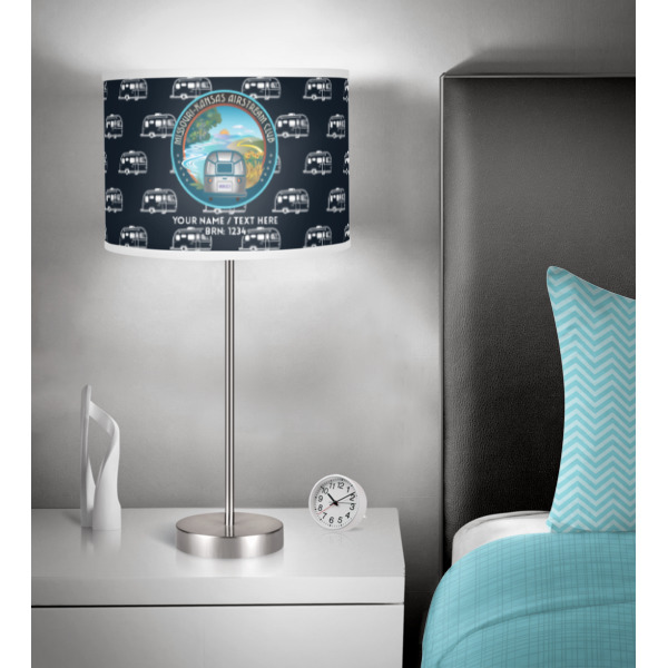 Custom Design - 13" Drum Lampshade - In Room