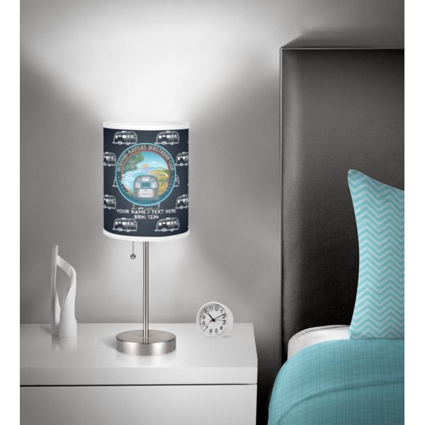 Custom Design - 8" Drum Lampshade - In Room