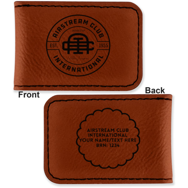 Custom Design - Leatherette Magnetic Money Clip - Front and Back