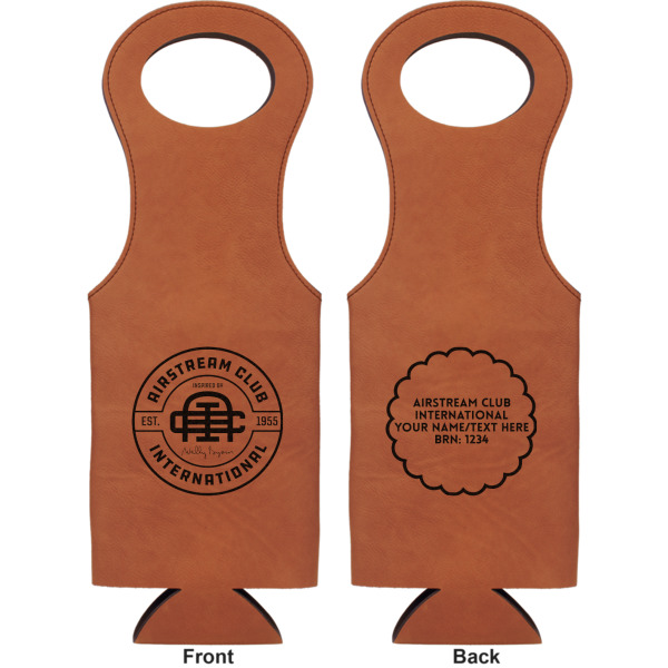 Custom Design - Leatherette Wine Tote Double Sided - Front and Back