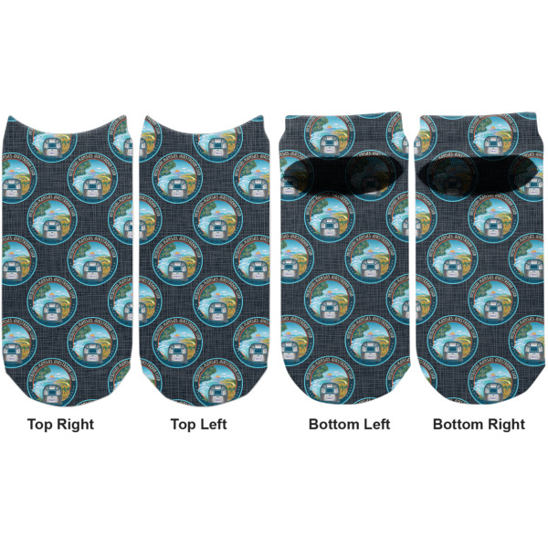 Custom Design - Adult Ankle Socks - Double Pair - Front and Back - Apvl