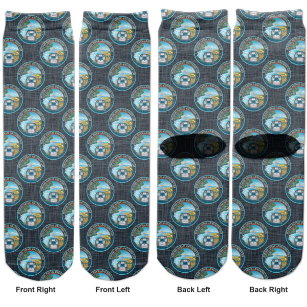 Custom Design - Adult Crew Socks - Double Pair - Front and Back - Apvl