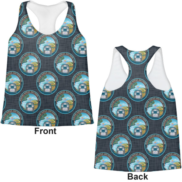 Custom Design - Womens Racerback Tank Tops - Medium - Front and Back