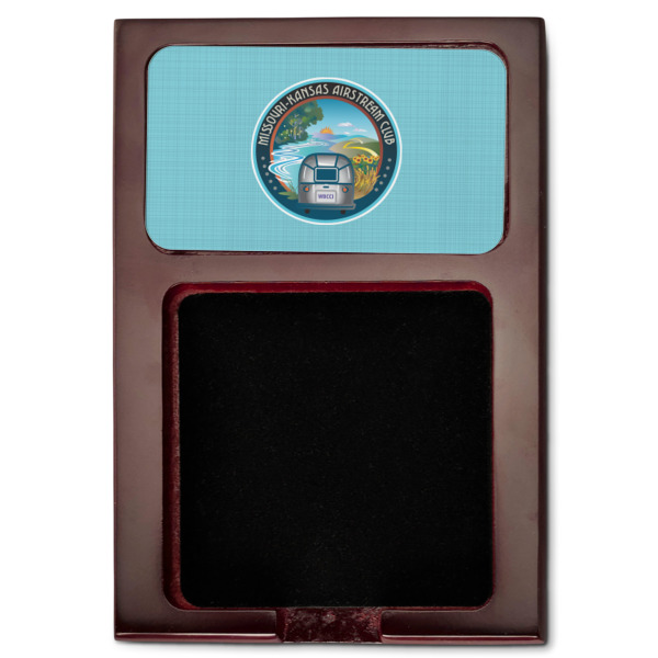 Custom Design - Red Mahogany Sticky Note Holder - Flat