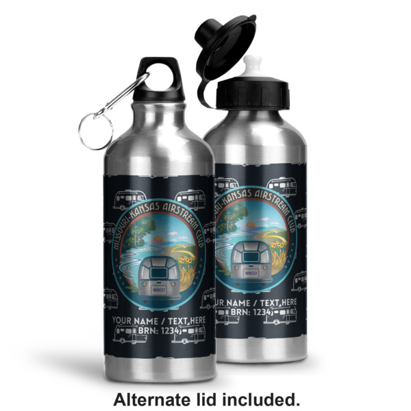 Custom Design - Aluminum Water Bottle - Alternate lid options