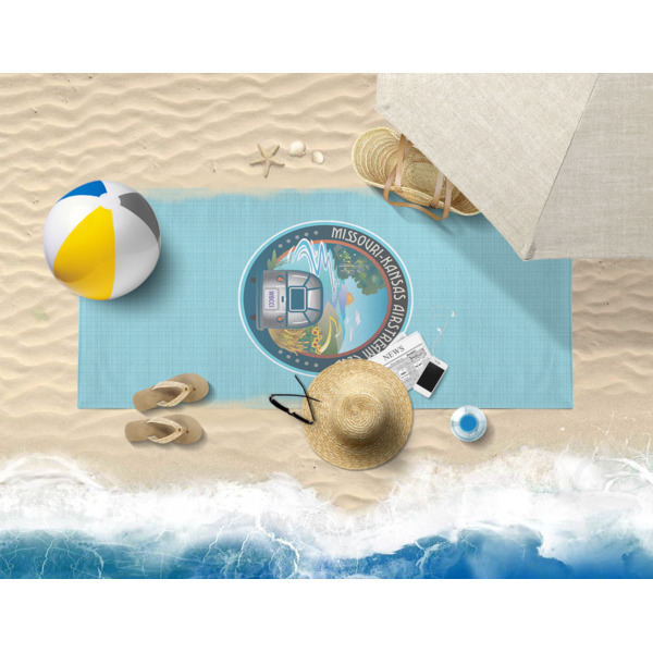 Custom Design - Beach Towel - Lifestyle on Beach