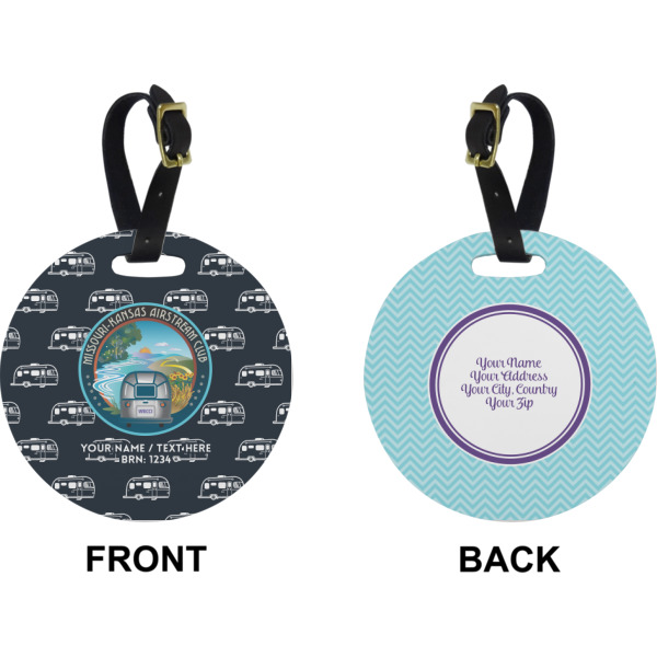 Custom Design - Circle Luggage Tag (Front + Back)