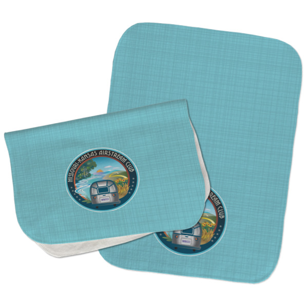 Custom Design - Two Rectangle Burp Cloths - Open & Folded