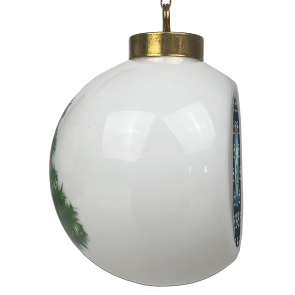 Custom Design - Ceramic Christmas Ornament - Xmas Tree (Side View)