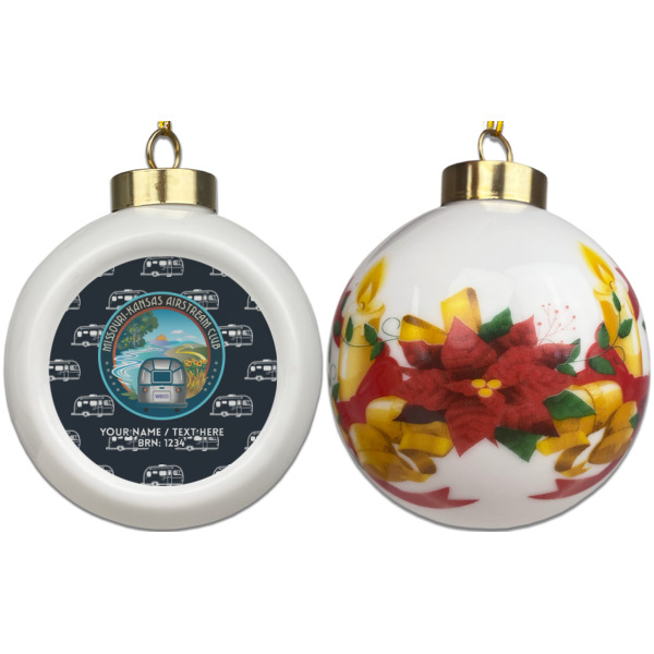 Custom Design - Ceramic Christmas Ornament - Poinsettias (APPROVAL)