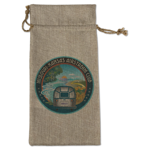 Custom Design - Large Burlap Gift Bags - Front