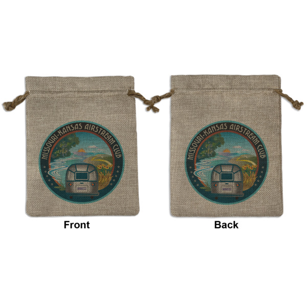 Custom Design Your Own Burlap Gift Bag - Medium -Double-Sided