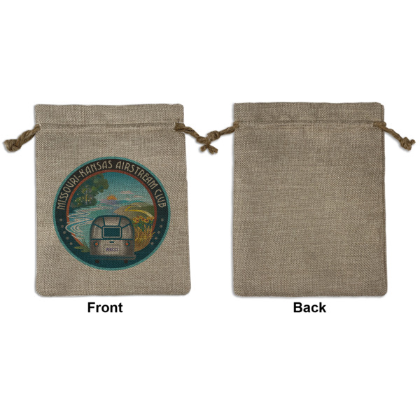 Custom Design - Medium Burlap Gift Bag - Front Approval