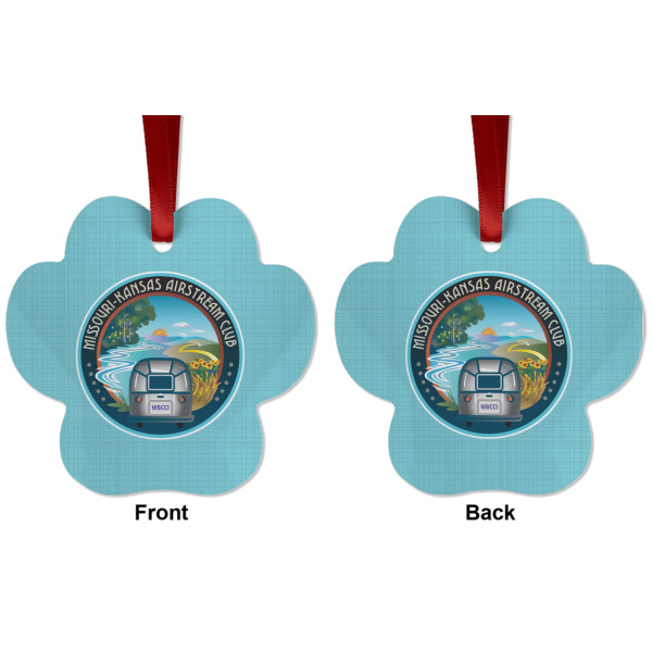 Custom Design - Metal Paw Ornament - Front and Back