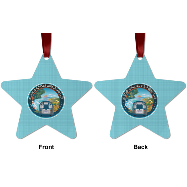 Custom Design - Metal Star Ornament - Front and Back