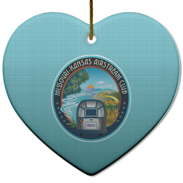 Custom Design - Ceramic Flat Ornament - Heart (Front)