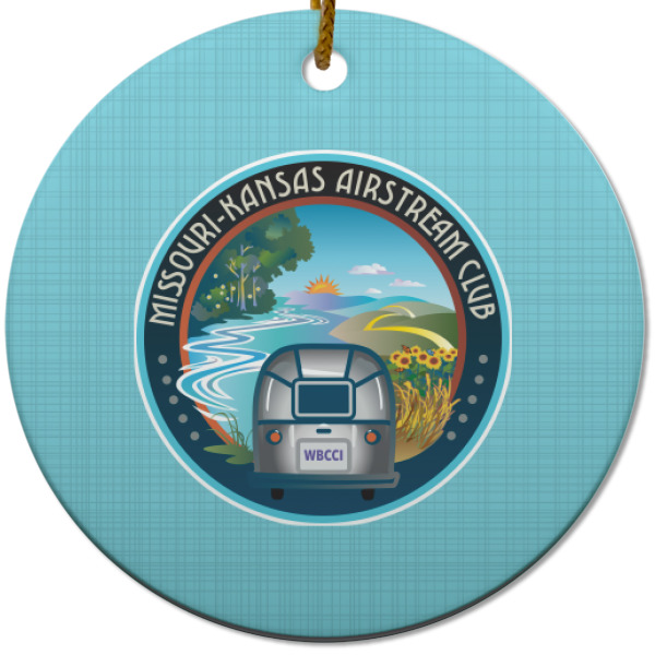 Custom Design - Ceramic Flat Ornament - Circle (Front)