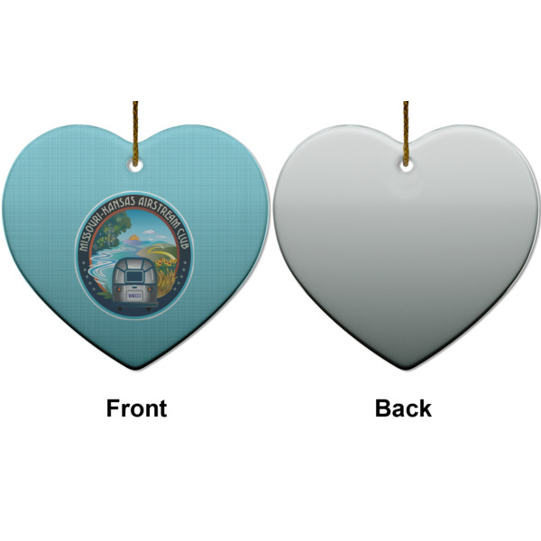 Custom Design - Ceramic Flat Ornament - Heart Front & Back (APPROVAL)