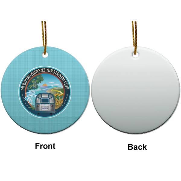 Custom Design - Ceramic Flat Ornament - Circle Front & Back (APPROVAL)