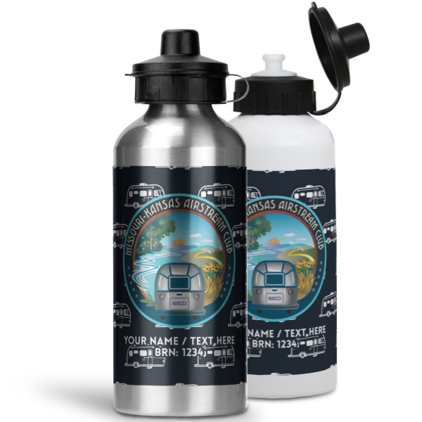 Custom Design - Aluminum Water Bottles - MAIN (white &silver)