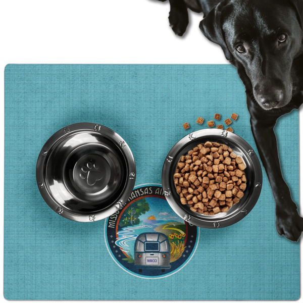 Custom Design - Dog Food Mat - Large LIFESTYLE