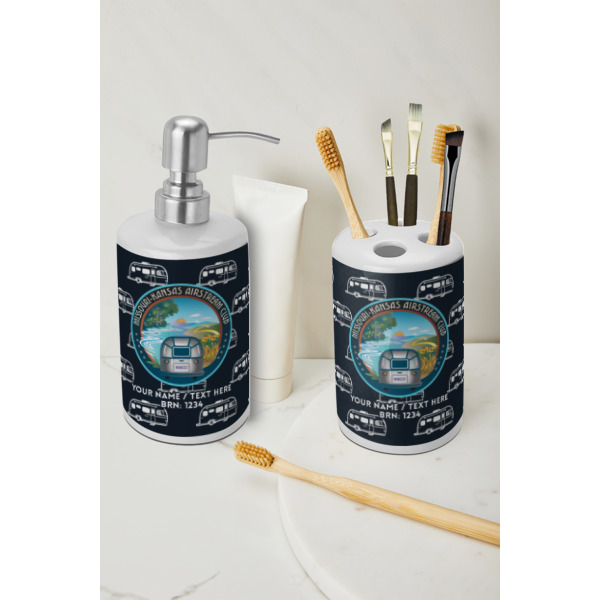 Custom Design - Ceramic Bathroom Accessories - LIFESTYLE (toothbrush holder & soap dispenser)