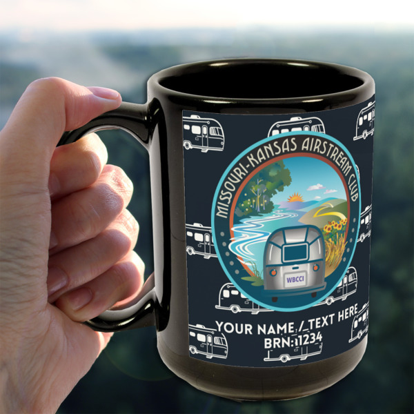 Custom Design - 15oz. Black Mug - Lifestyle