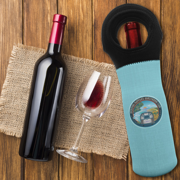 Custom Design - Wine Tote Bag - On Table
