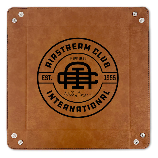 Custom Design - 9" x 9" Leatherette Snap Up Tray - APPROVAL (FLAT)