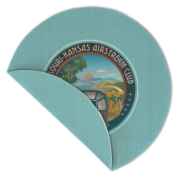 Custom Design - Round Linen Placemats - Front (folded corner double sided)
