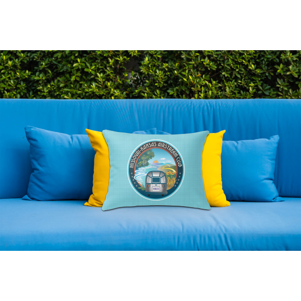 Custom Design - Outdoor Throw Pillow  - LIFESTYLE (Rectangular - 20x14)