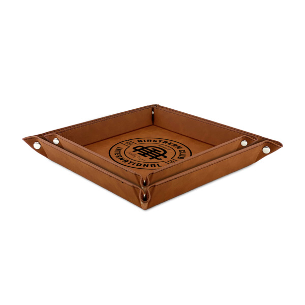 Custom Design - Leather Valet Trays - TRAYS STACKED (both trays)
