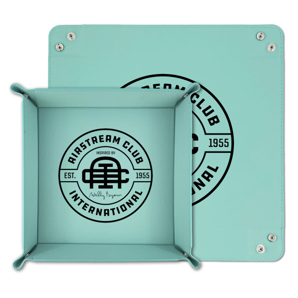 Custom Design - Teal Faux Leather Valet Trays - PARENT MAIN