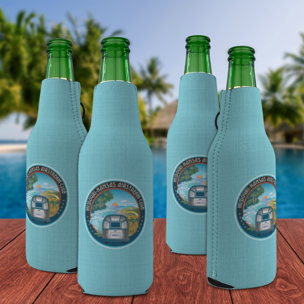 Custom Design - Zipper Bottle Cooler - Set of 4 - Lifestyle