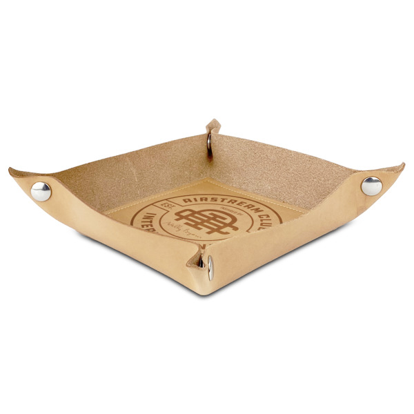 Custom Design - Genuine Leather Valet Trays - ANGLE (folded)