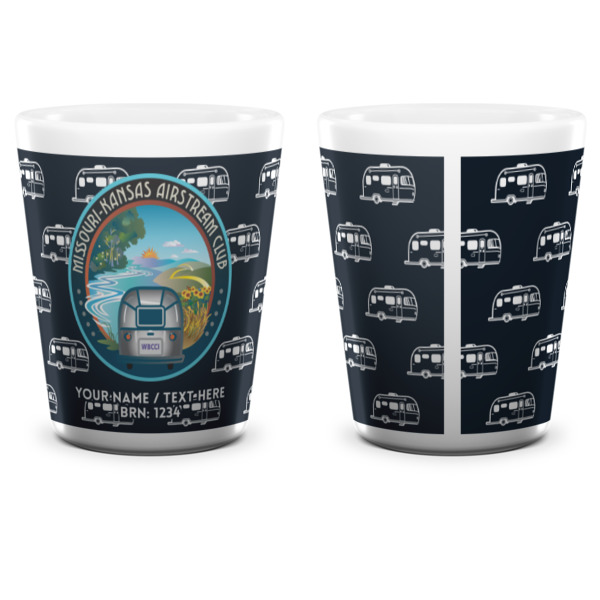 Custom Design - Ceramic Shot Glass - White - Front & Back