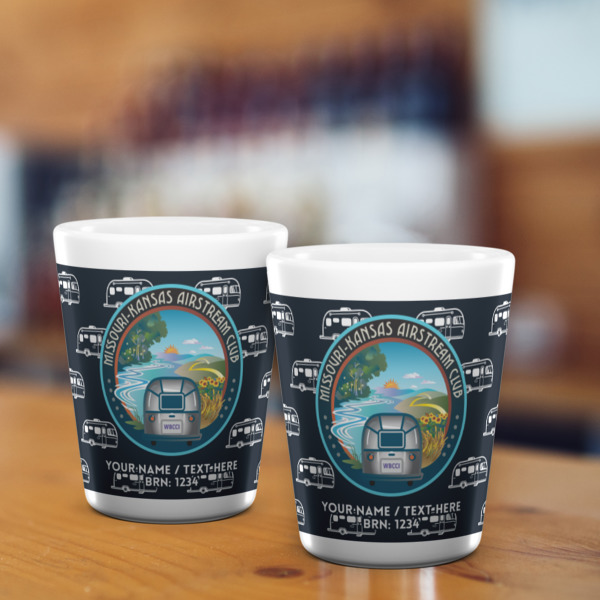 Custom Design - Ceramic Shot Glass - White - Lifestyle